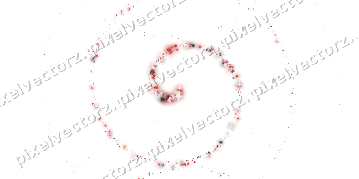 Nahtlose Glitzerspirale aus Sternen und Rauten auf transparentem Grund