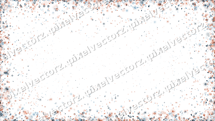 Nahtlose Glitzervignette in Orange und Türkis auf transparentem Grund