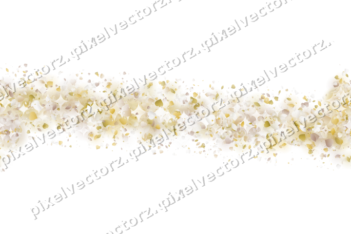 Nahtloses Glitzerband aus Herzen und Tropfen auf transparentem Grund