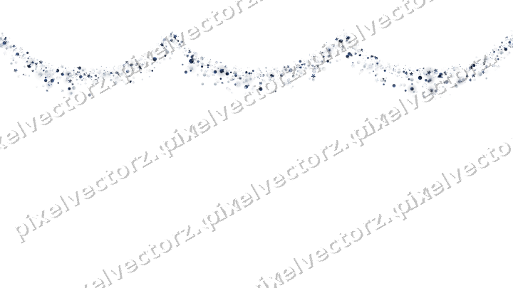 Nahtlose Glitzergirlande in Dunkelblau auf transparentem Grund