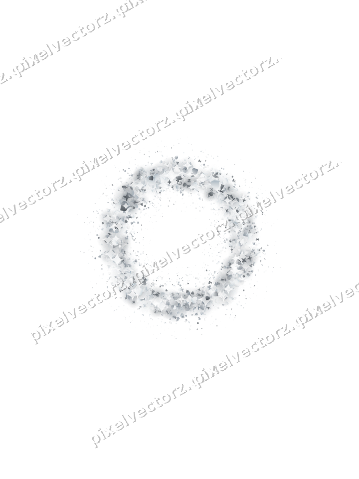 Nahtloser Glitzerkranz aus Sternen und Herzen auf transparentem Grund
