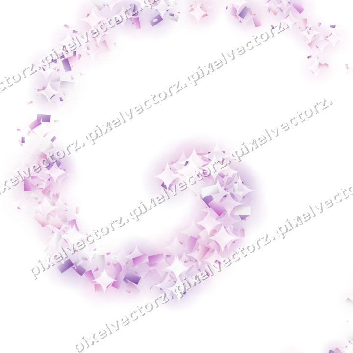 Glitzerspirale aus Konfetti in Magenta auf transparentem Grund