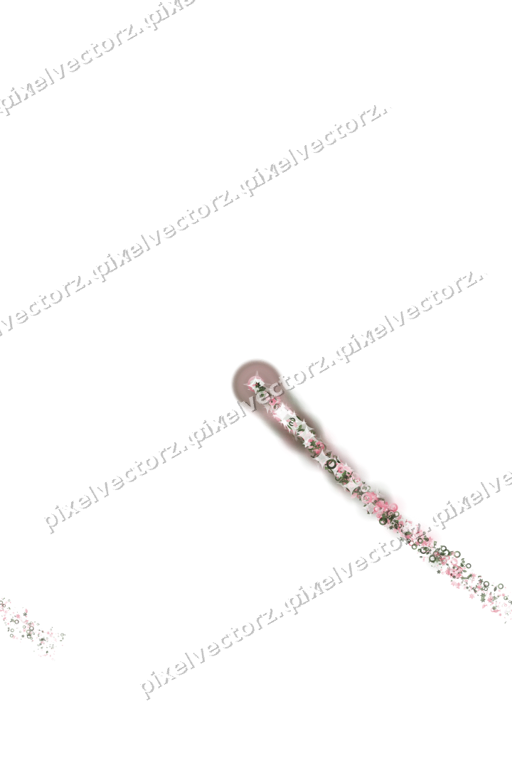 Nahtloser Sternenschweif in Rosa auf transparentem Grund