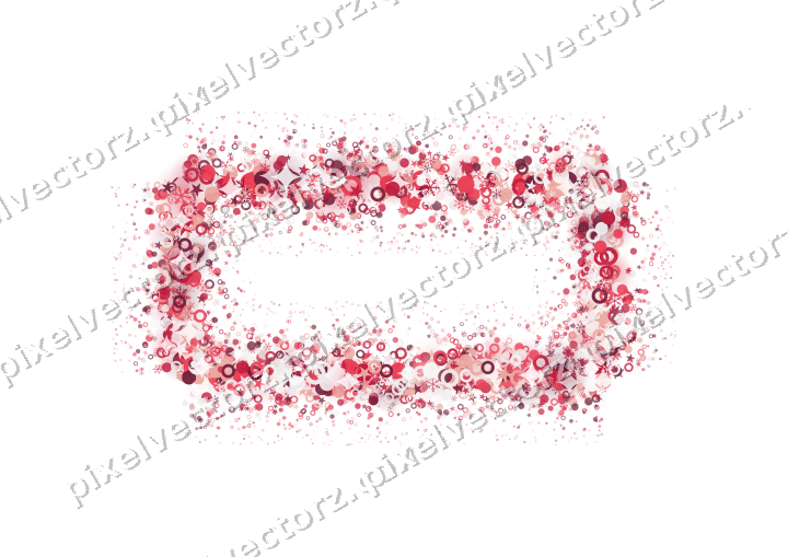 Nahtloser Glitzerrahmen in Rosa und Rot auf transparentem Grund
