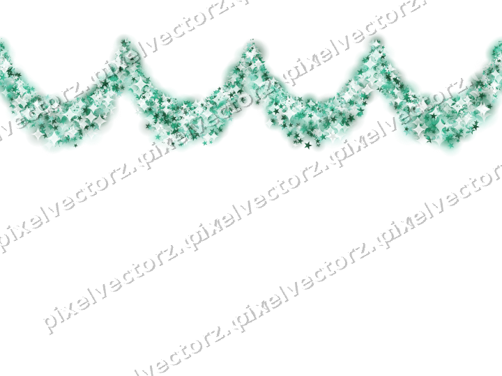 Nahtlose Glitzergirlande aus Sternen auf transparentem Grund