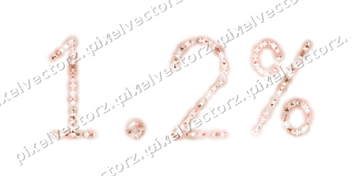 Nahtlose Glitzerzahl 1.2% aus Dreiecken auf transparentem Grund