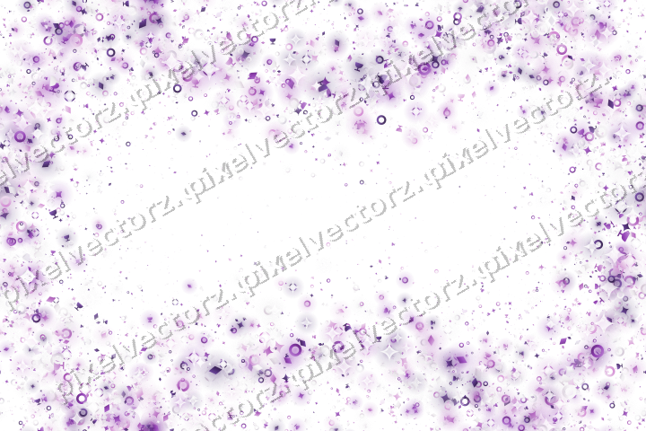 Nahtloser Glitzerkranz in Violett auf transparentem Grund