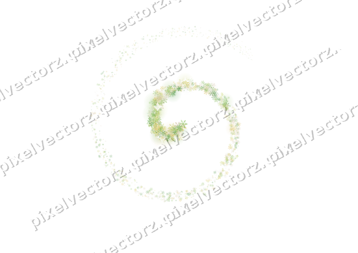 Nahtlose Glitzerspirale aus Schneeflocken auf transparentem Grund