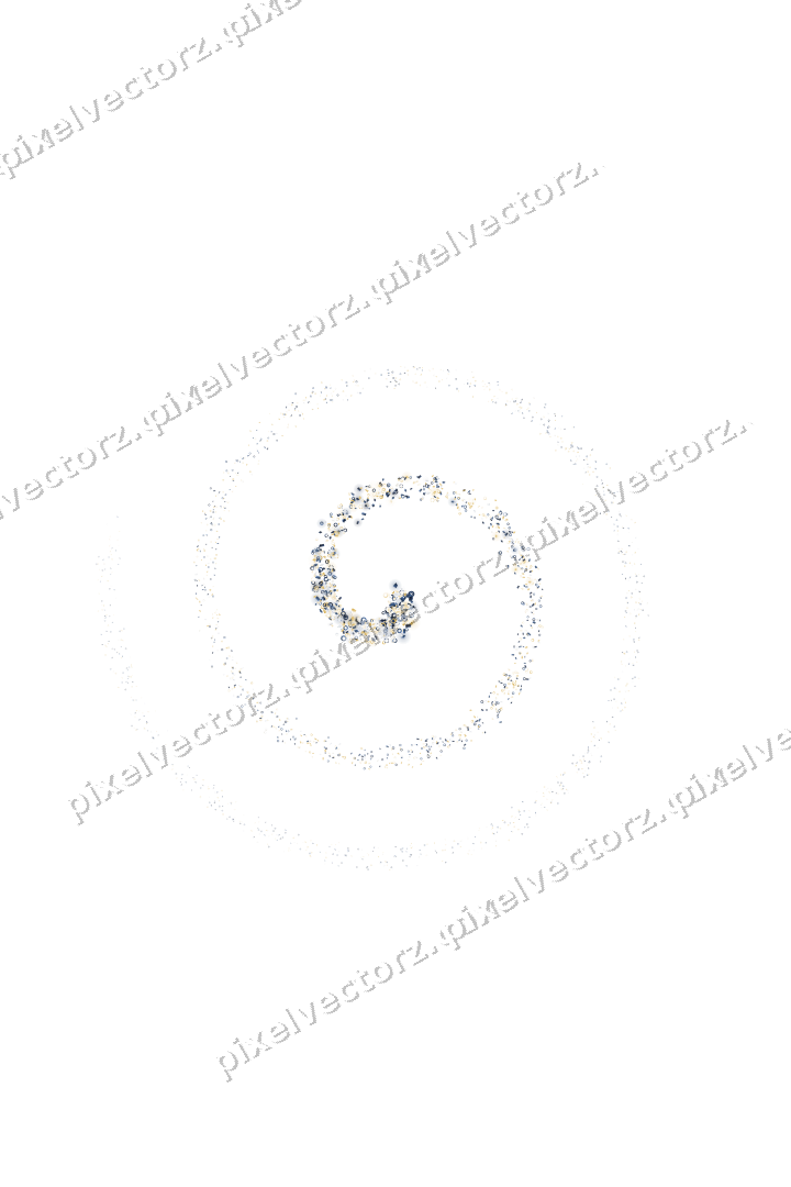 Nahtlose Glitzerspirale aus Ringen und Rauten auf transparentem Grund
