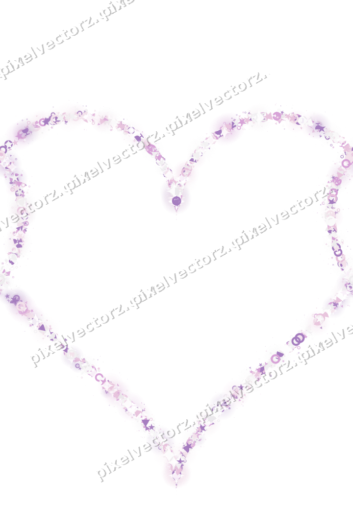 Nahtloses Glitzerherz in Magenta und Violett auf transparentem Grund