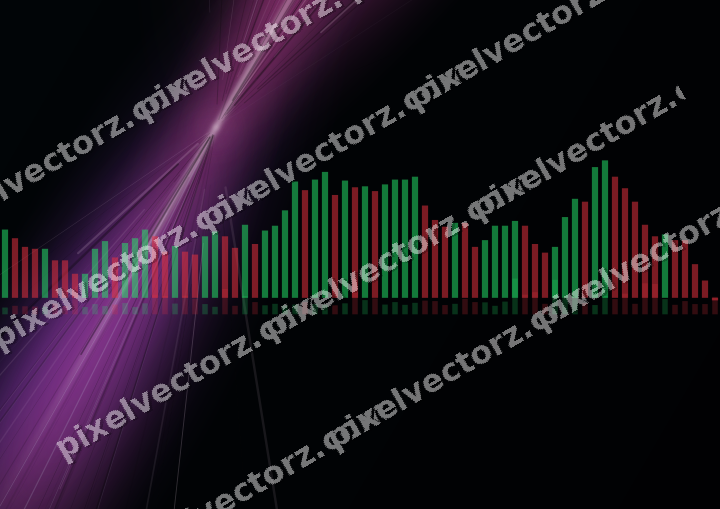 Leuchtender Neon Diagramm Hintergrund in Magenta und Violett