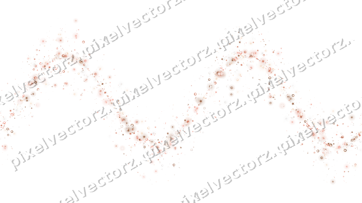 Glitzerwelle aus Sternen und Funken in Orange auf transparentem Grund