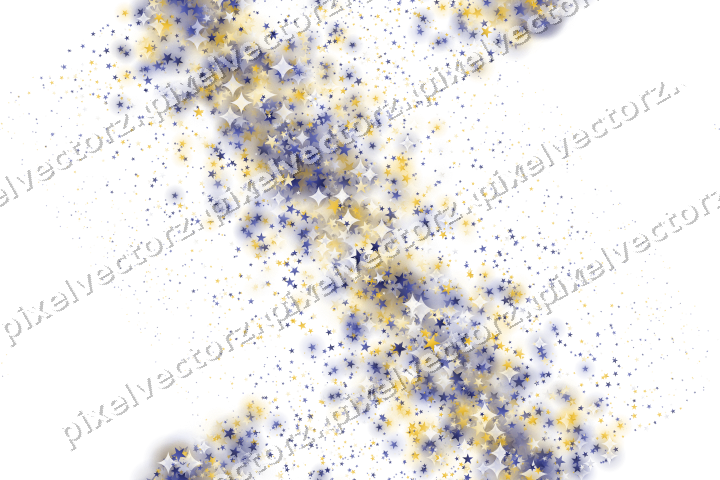 Nahtloses Glitzerband aus Sternen auf transparentem Grund