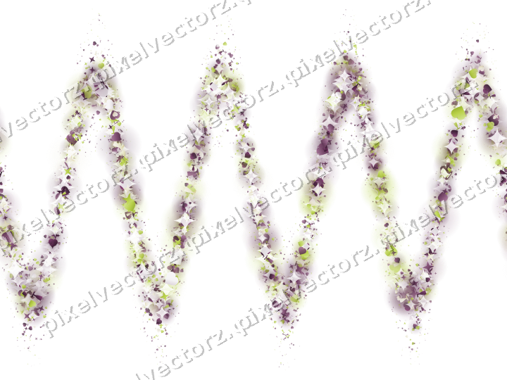 Nahtlose Glitzerwelle aus Sternen und Herzen auf transparentem Grund