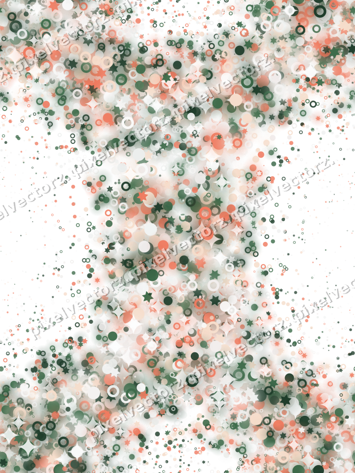 Nahtloser Glitzerkranz aus Sternen und Punkten auf transparentem Grund