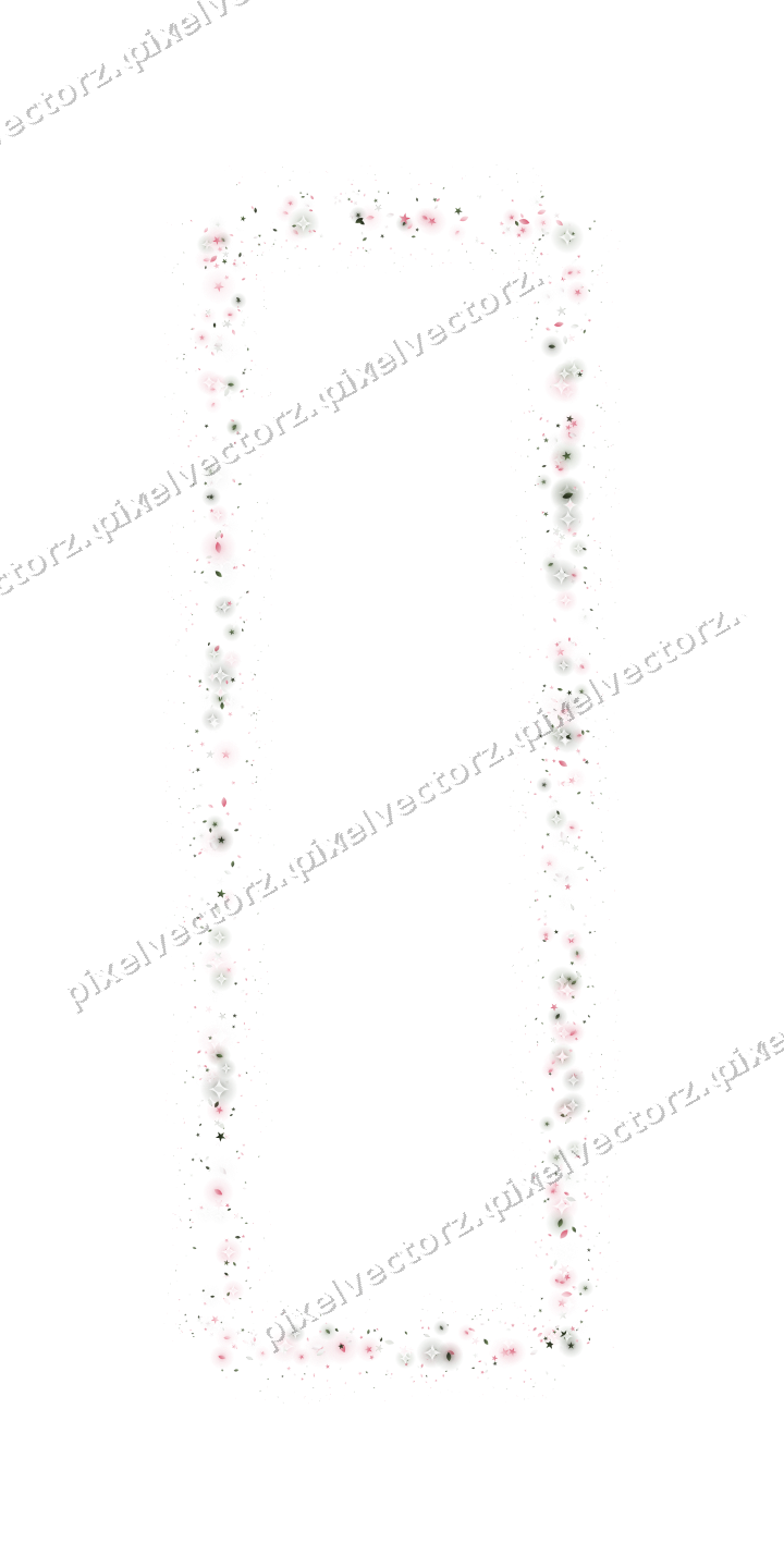 Nahtloser Glitzerrahmen in Rosa auf transparentem Grund