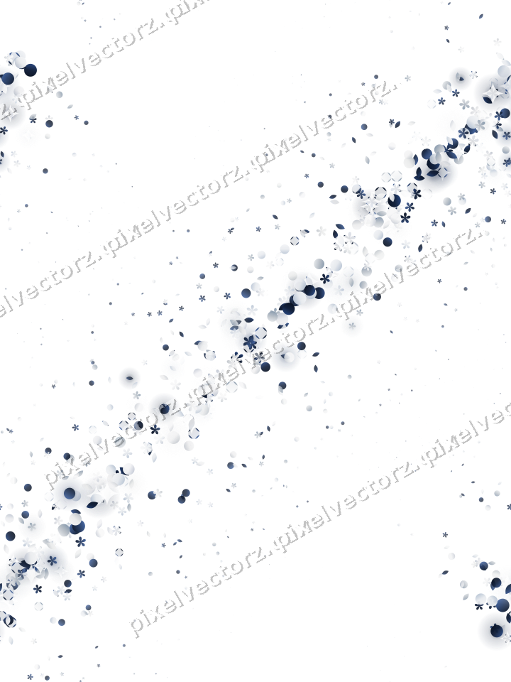 Nahtloses Glitzerband aus Blüten und Tropfen auf transparentem Grund