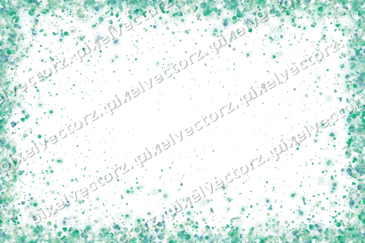 Nahtlose Glitzervignette in Grün und Petrol auf transparentem Grund