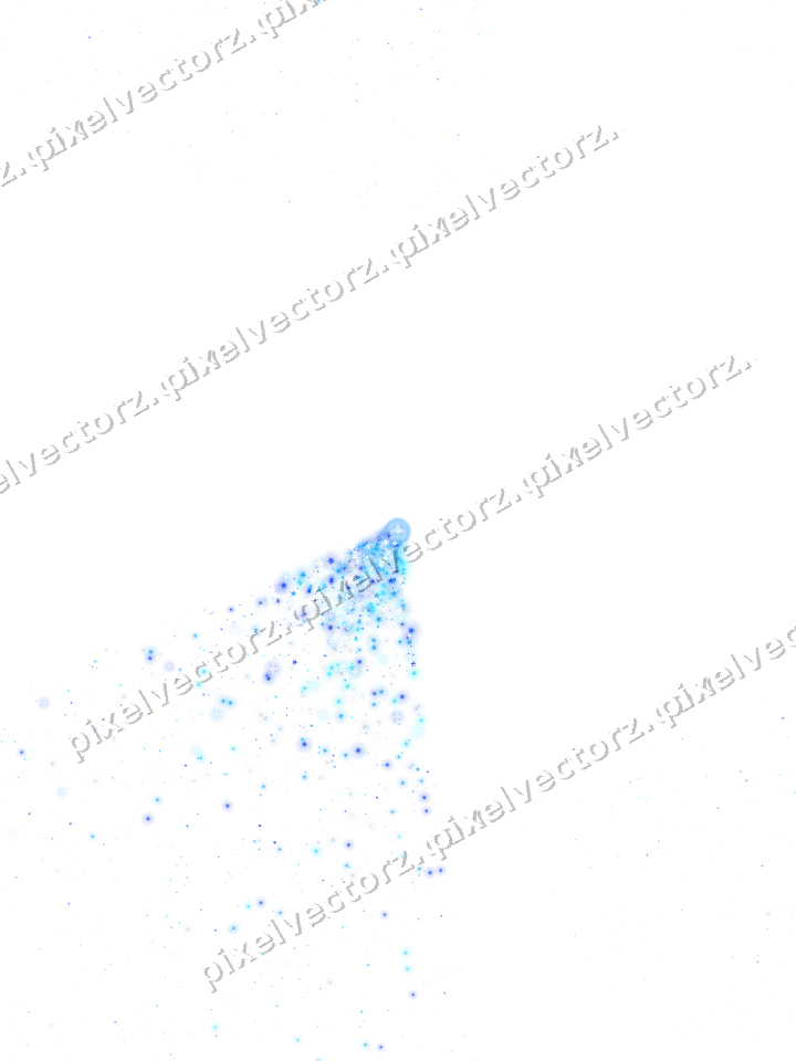 Nahtloser Glitzerfächer aus Sternen in Türkis auf transparentem Grund
