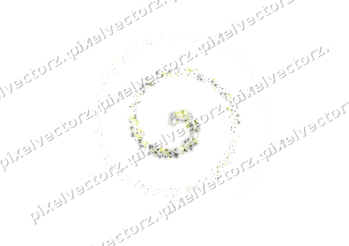 Nahtlose Glitzerspirale aus Tropfen und Rauten auf transparentem Grund