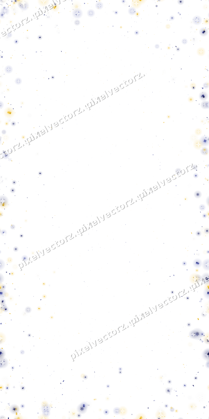 Nahtlose Glitzervignette in Dunkelblau auf transparentem Grund