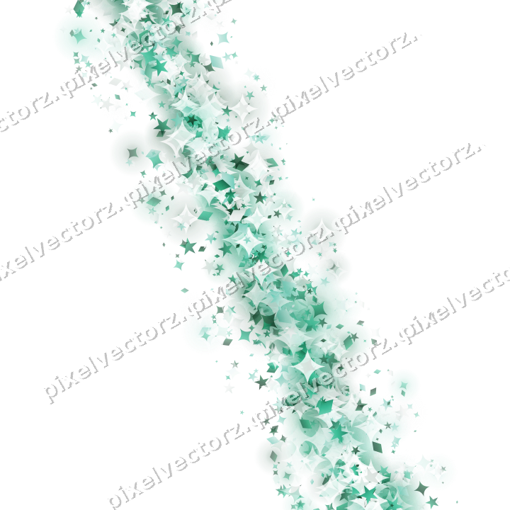 Glitzerband aus Sternen und Funken auf transparentem Grund