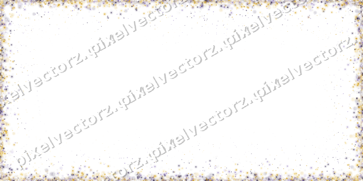 Nahtloser Randglitzer aus Blüten in Bernstein auf transparentem Grund