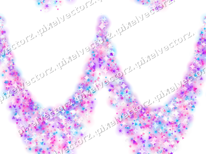 Nahtlose Glitzergirlande in Magenta auf transparentem Grund