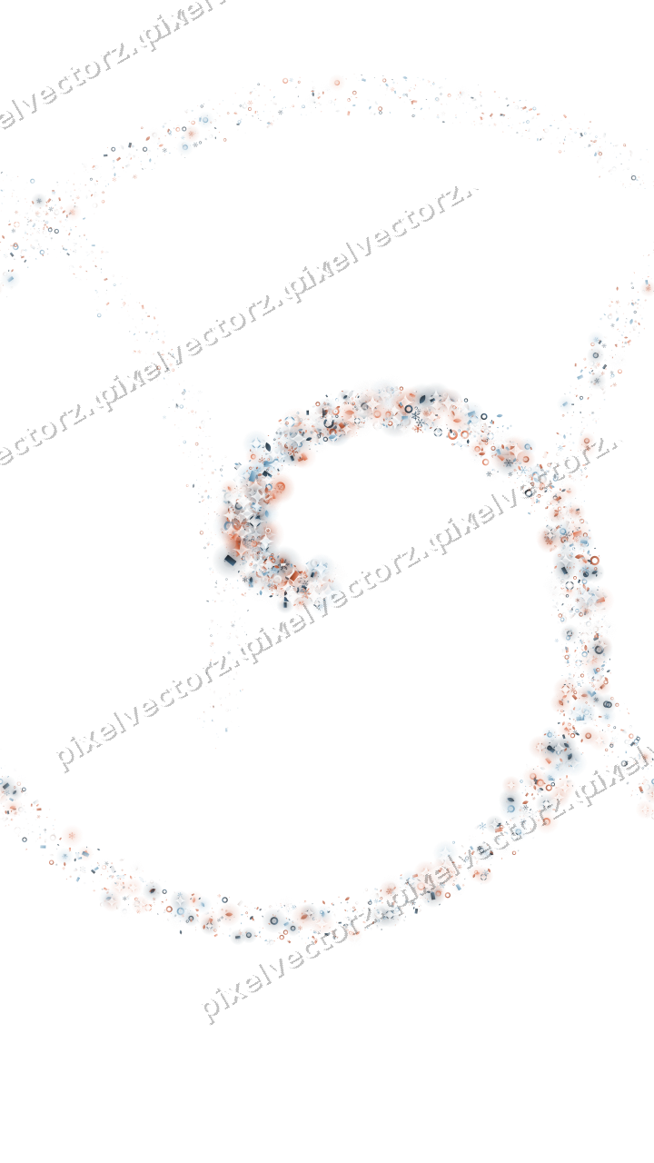 Nahtlose Glitzerspirale in Orange und Türkis auf transparentem Grund