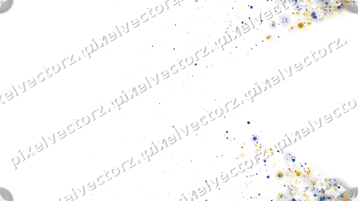 Nahtloser Glitzerfächer in Bernstein und Blau auf transparentem Grund