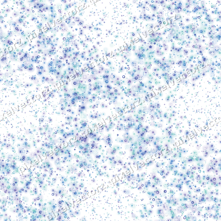 Nahtloser Glitzerkranz aus Sternen und Blüten auf transparentem Grund