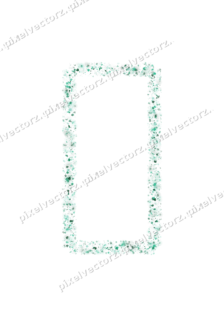 Glitzerrahmen aus Herzen und Tropfen auf transparentem Grund