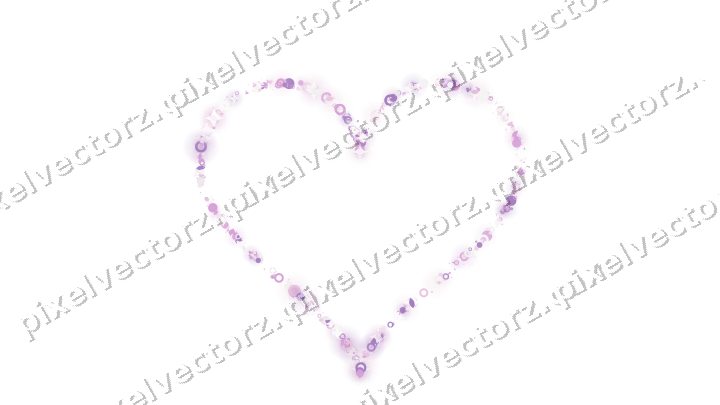 Nahtloses Glitzerherz in Magenta und Violett auf transparentem Grund