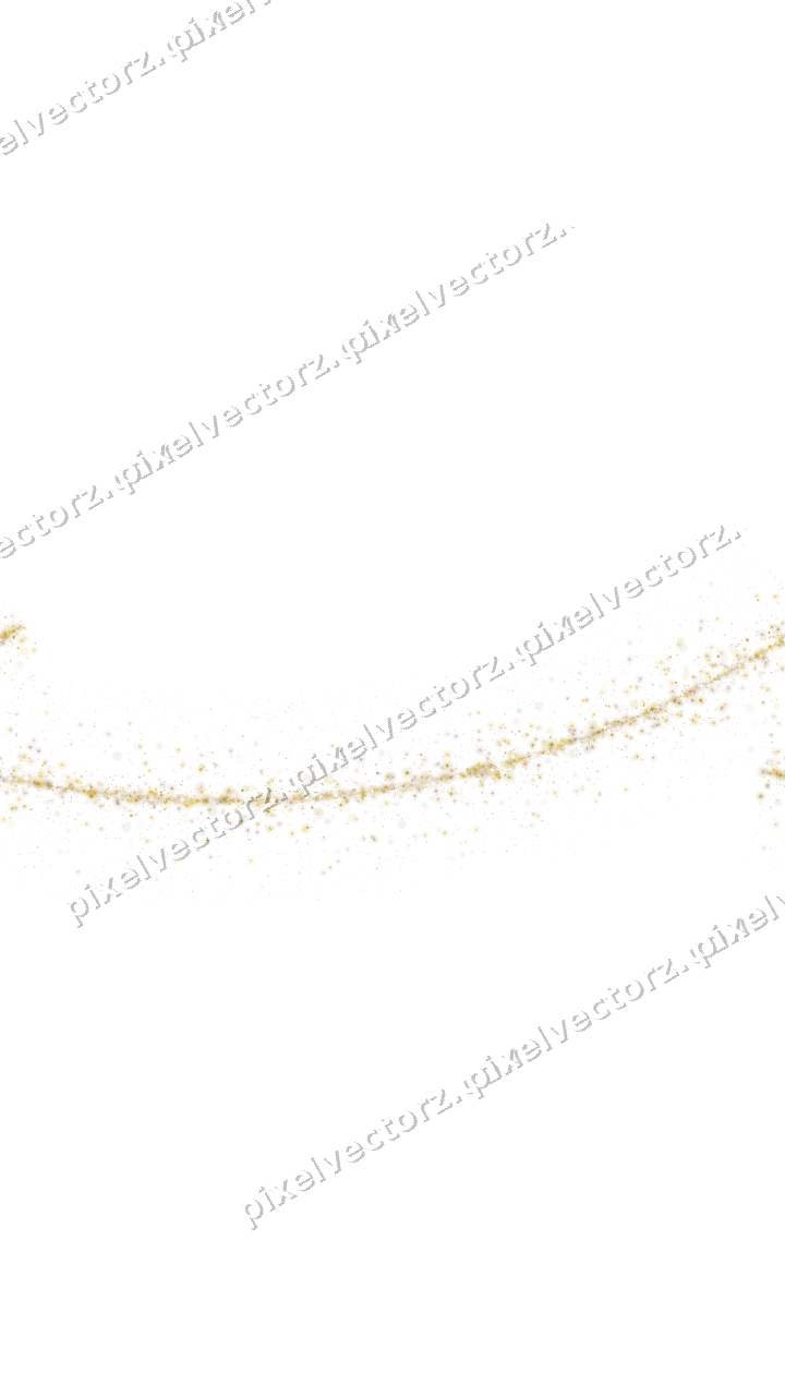 Nahtloser Glitzerbogen in Bernstein auf transparentem Grund