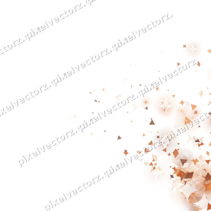 Glitzerfächer aus Funken und Rauten auf transparentem Grund