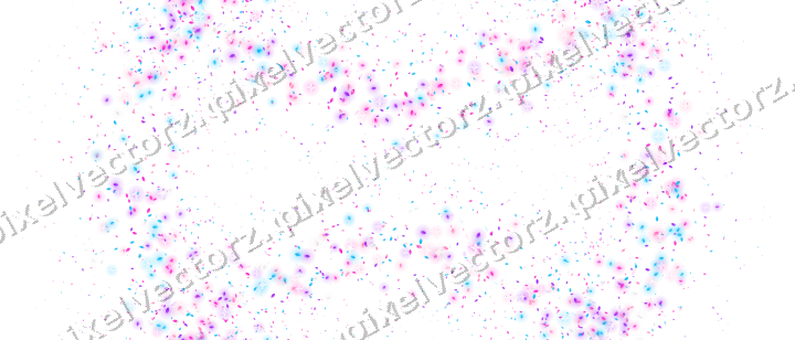 Nahtloser Glitzerkranz aus Tropfen in Magenta auf transparentem Grund