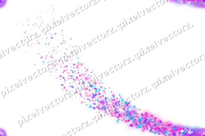 Nahtloser Sternenschweif in Magenta auf transparentem Grund
