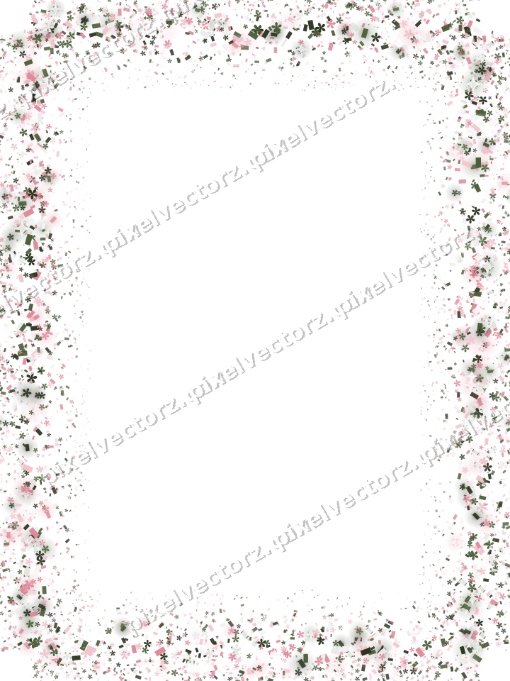Nahtloser Glitzerrahmen in Rosa auf transparentem Grund