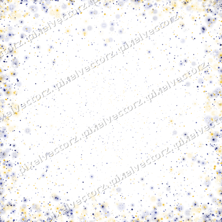 Nahtlose Glitzervignette in Dunkelblau auf transparentem Grund