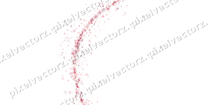 Glitzerbogen aus Sternen und Funken in Rosa auf transparentem Grund