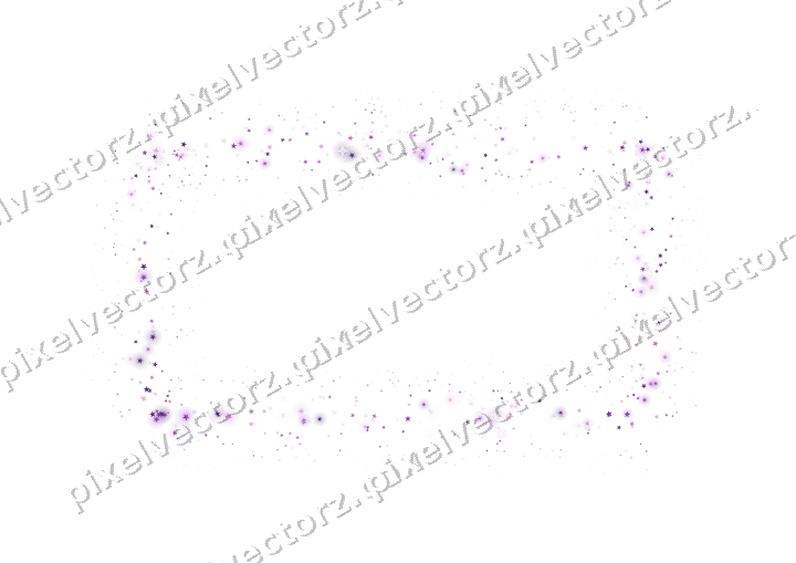 Nahtloser Glitzerrahmen aus Sternen in Violett auf transparentem Grund