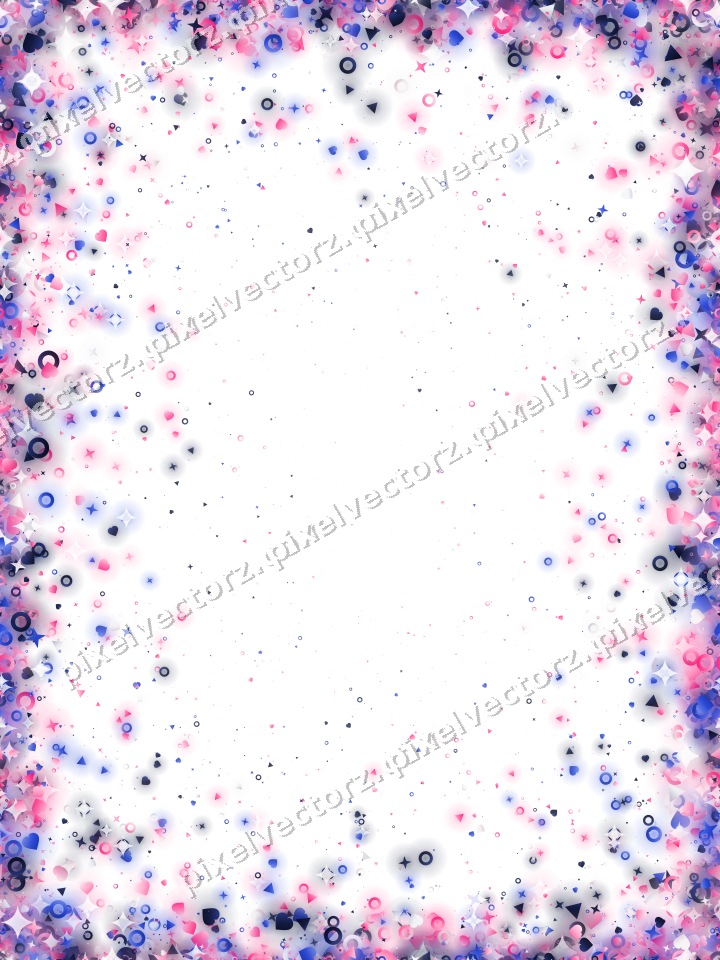 Nahtlose Glitzervignette in Rosa und Blau auf transparentem Grund