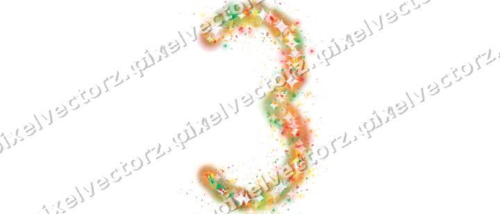 Nahtlose Glitzerzahl 3 in Rot und Orange auf transparentem Grund
