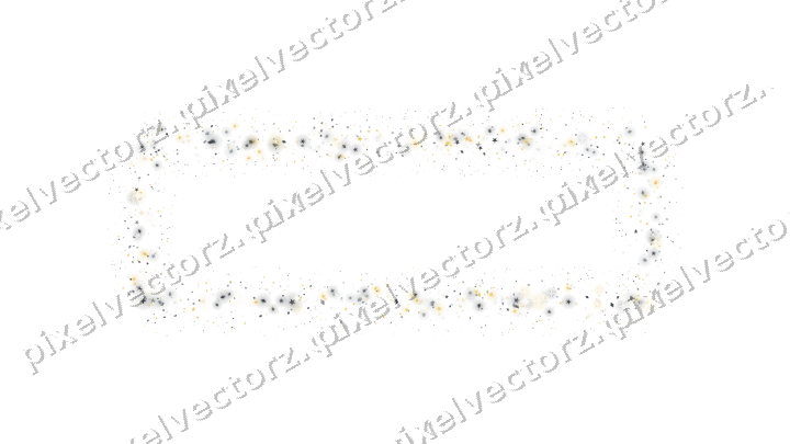 Nahtloser Glitzerrahmen aus Sternen und Rauten auf transparentem Grund