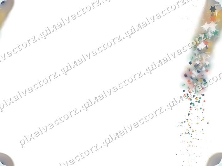 Nahtloser Sternenschweif in Bernstein und Grün auf transparentem Grund