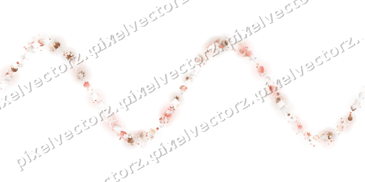 Glitzerwelle aus Sternen und Schneeflocken auf transparentem Grund