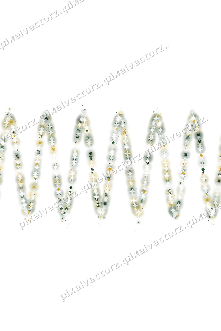 Nahtlose Glitzerwelle aus Sternen und Funken auf transparentem Grund
