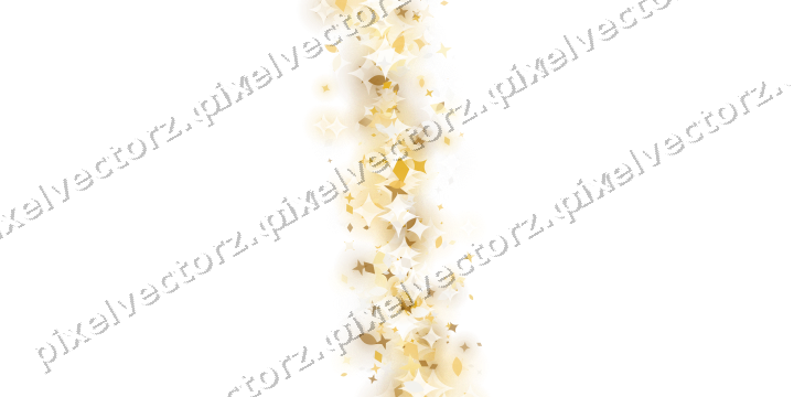 Glitzerband aus Sternen und Funken auf transparentem Grund