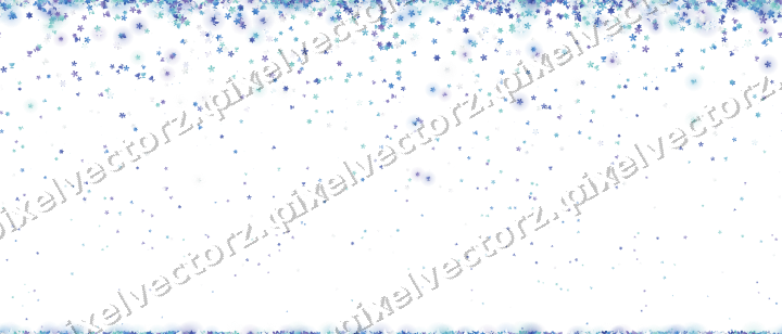 Nahtloser Glitzerregen aus Sternen und Blüten auf transparentem Grund