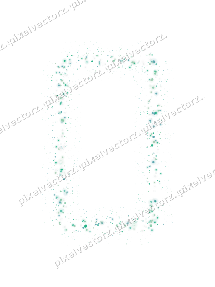 Nahtloser Glitzerrahmen aus Punkten in Grün auf transparentem Grund